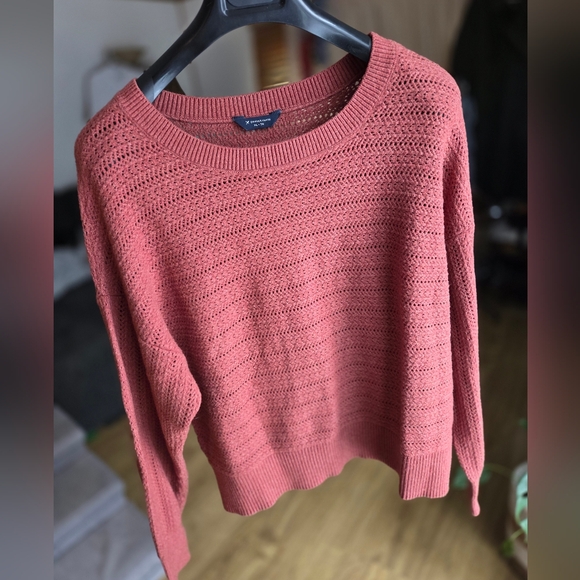 Denver Hayes Sweaters - Denver Hayes Dusty Rose Crew Neck Sweater Womens XL 26in P2P